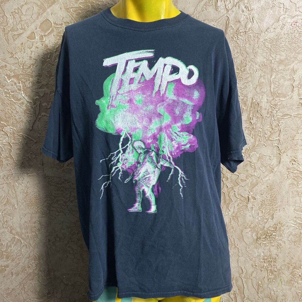Tempo Rapper Concert Tour 2016 Black Cotton T Shirt Size XL